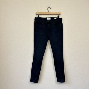 FRAME DENIM Le High Skinny Jeans Stretch in BYXBEE Dark Wash